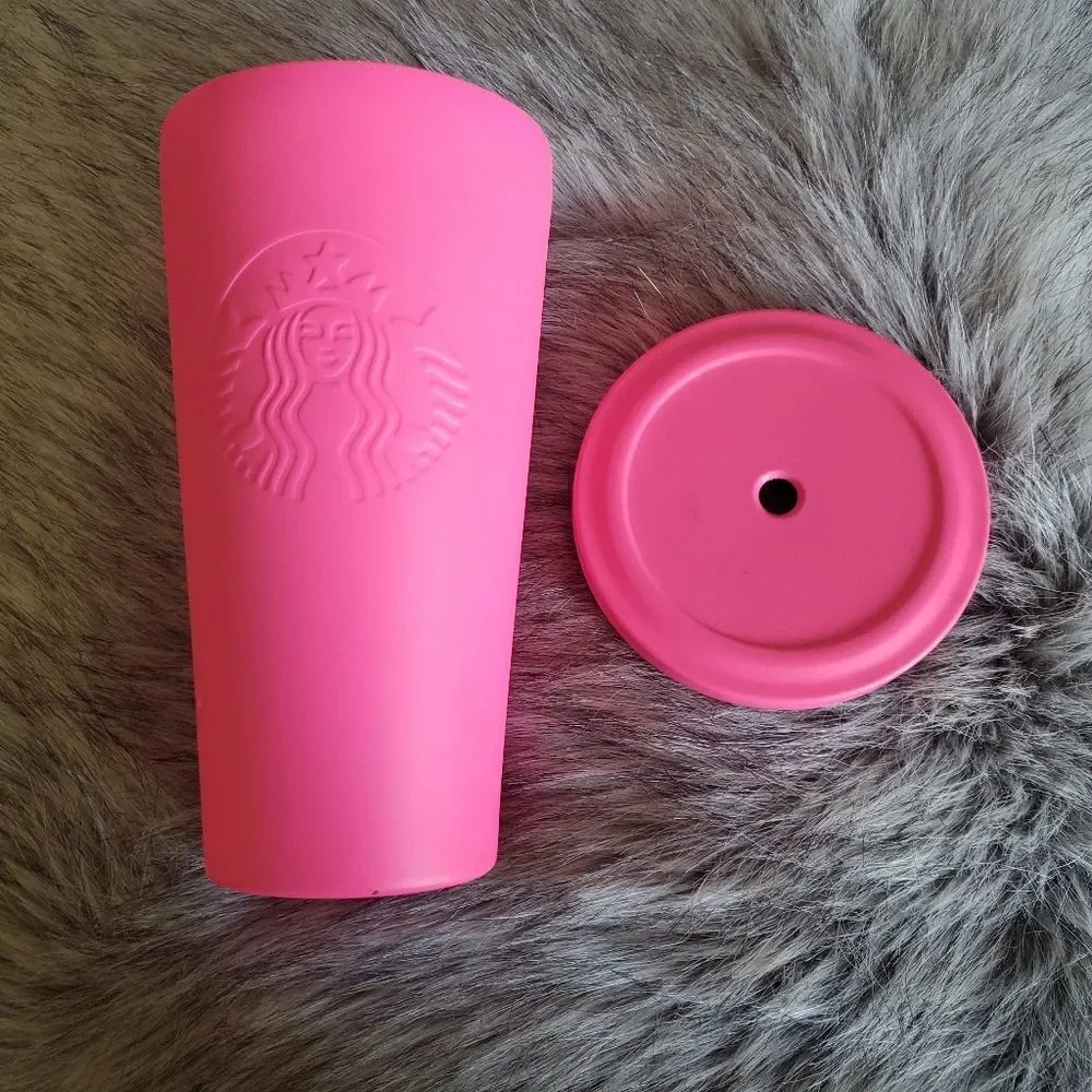 Starbucks Coffee 2014 Hot Pink Tumbler Cup